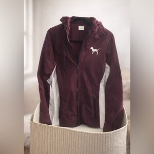 Victoria's Secret Burgundy Rain Jacket / Windbreaker